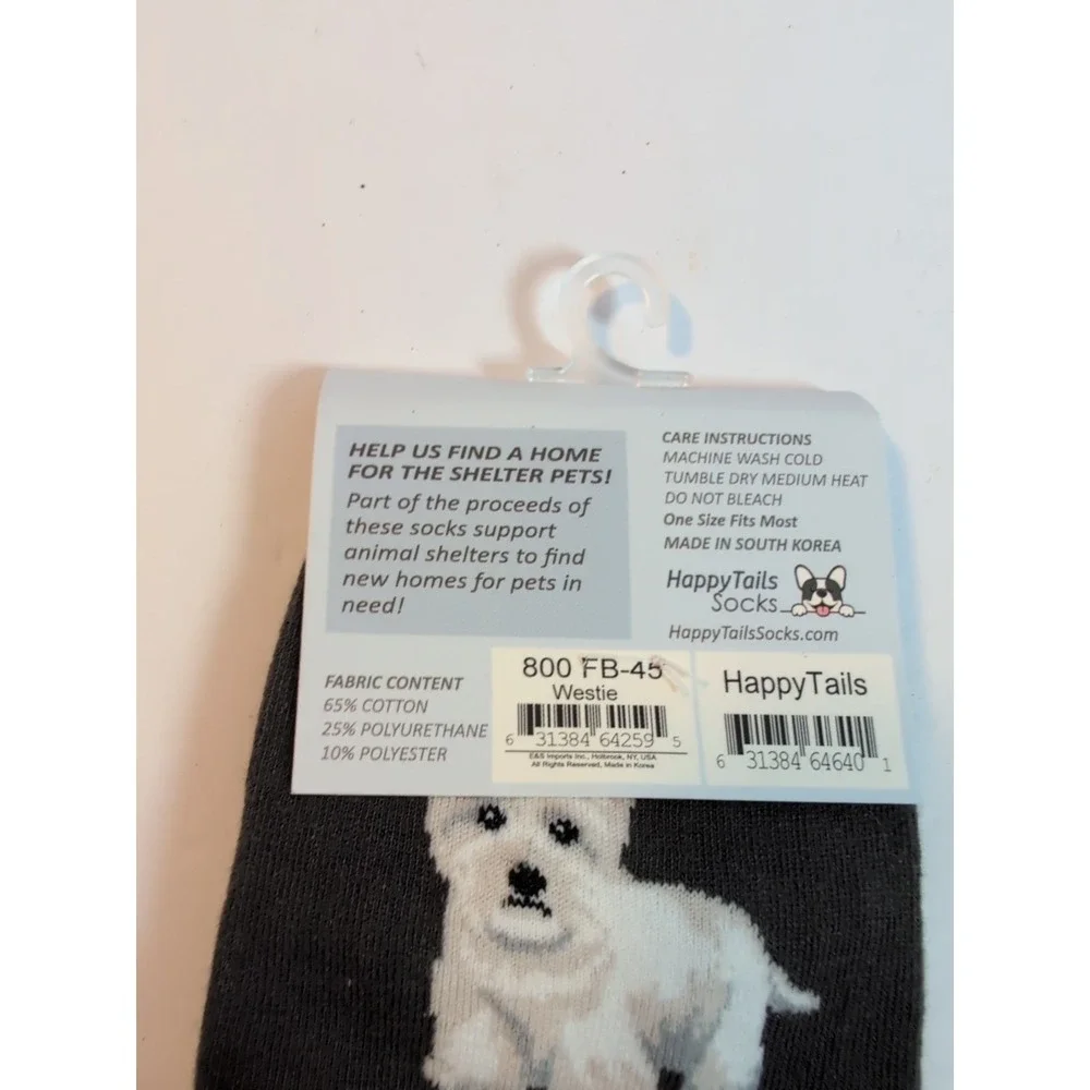Happy Tails Westie Socks Pet Lovers One Size Fit‎ Most